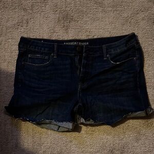 American Eagle Outfitters Women's Deep Indigo Jean Shorts